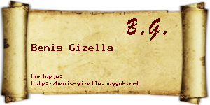 Benis Gizella névjegykártya
